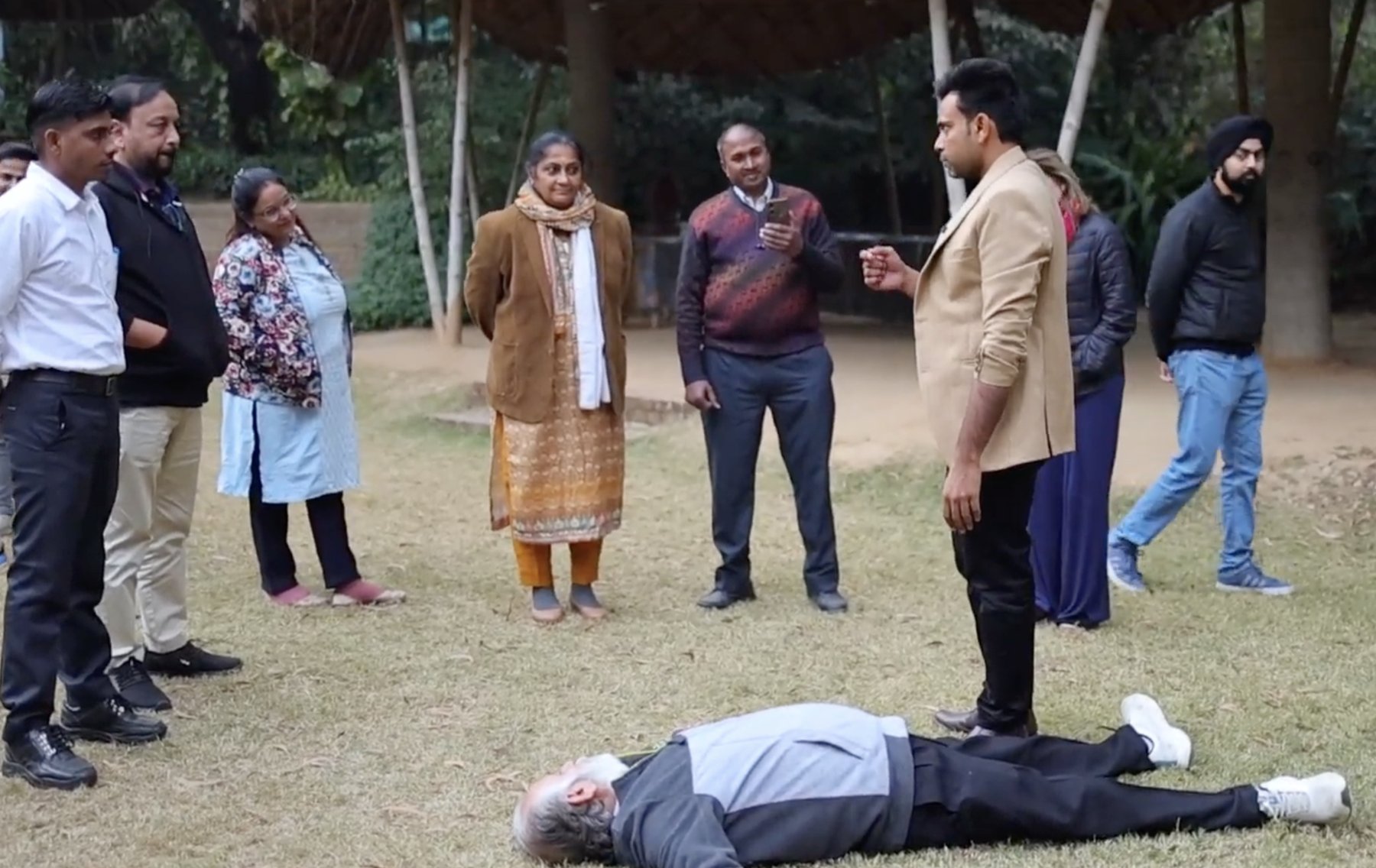 Live hypnosis demonstration with participants